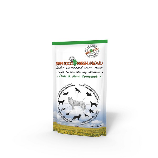 Farm Food Fresh Menu trippa di manzo con cuore cibo umido per cani (bustine da 125 g)