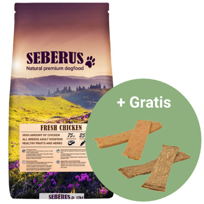 ACTIE: Seberus zak hondenvoer + GRATIS vleessnacks